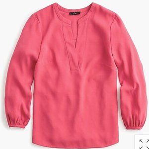 J.Crew Open V-neck Top in 365 Crepe